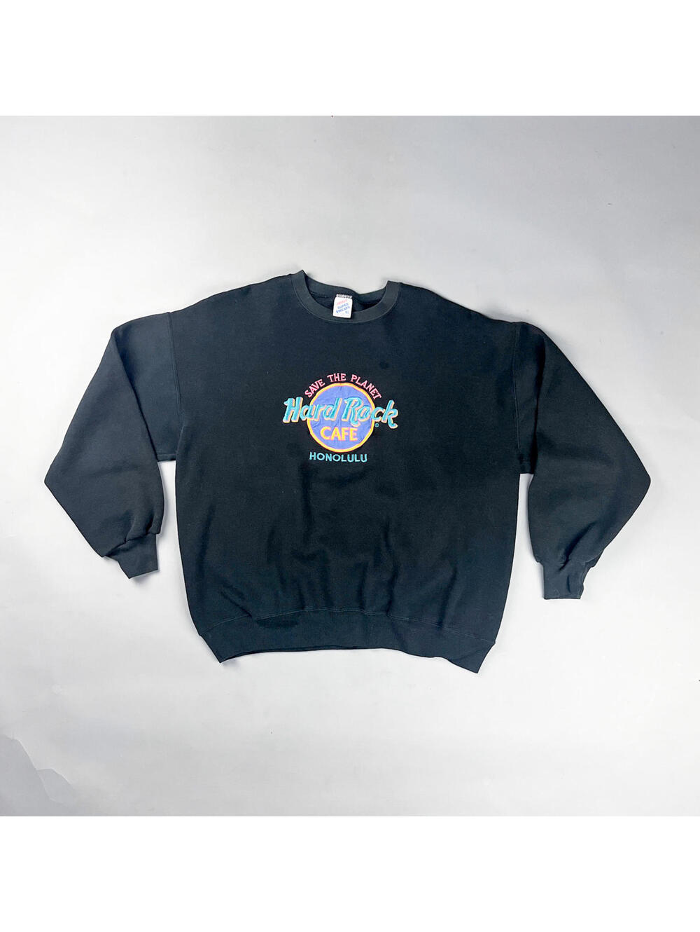 Vintage Hard Rock Cafe Honolulu Black Sweatshirt, Embroidered